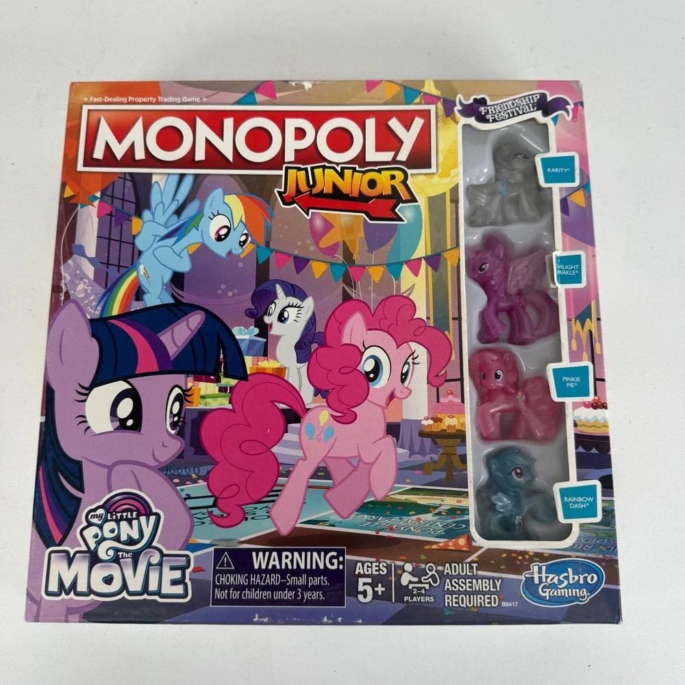 Hasbro Monopoly Junior My Little Pony The Movie Board Game B8417 Complete 2017